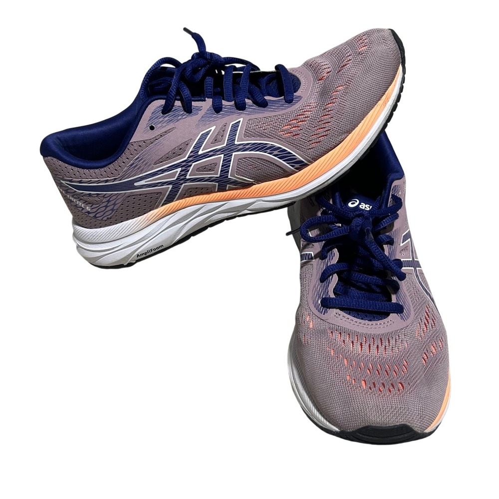 Asics Gel-Excite 6 Running Shoes Women Size 9 Purple Navy 1012A154 Wide